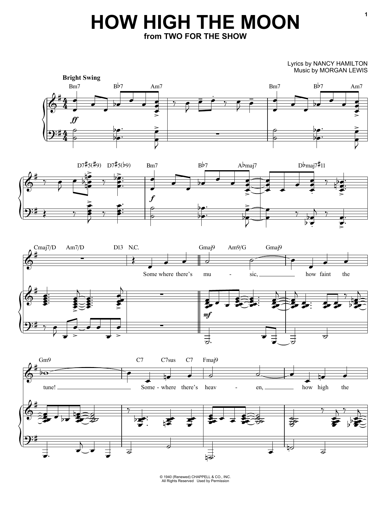 Produktbild zu: How High The Moon [Jazz version] (arr. Brent Edstrom)