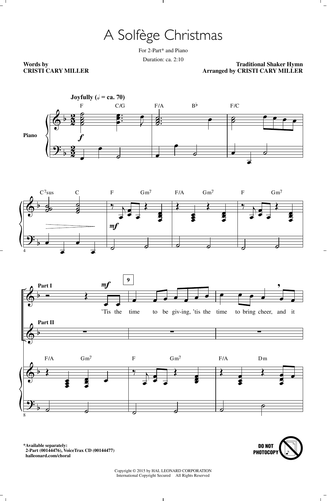Product gallery: Page 1 of 1 Solfege Christmas, Cristi Cary Miller