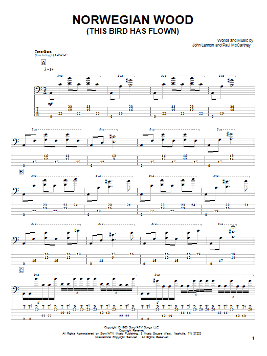 Produktgalerie: Seite 1 von 1 Norwegian Wood (This Bird Has Flown), Victor Wooten, E-Bass