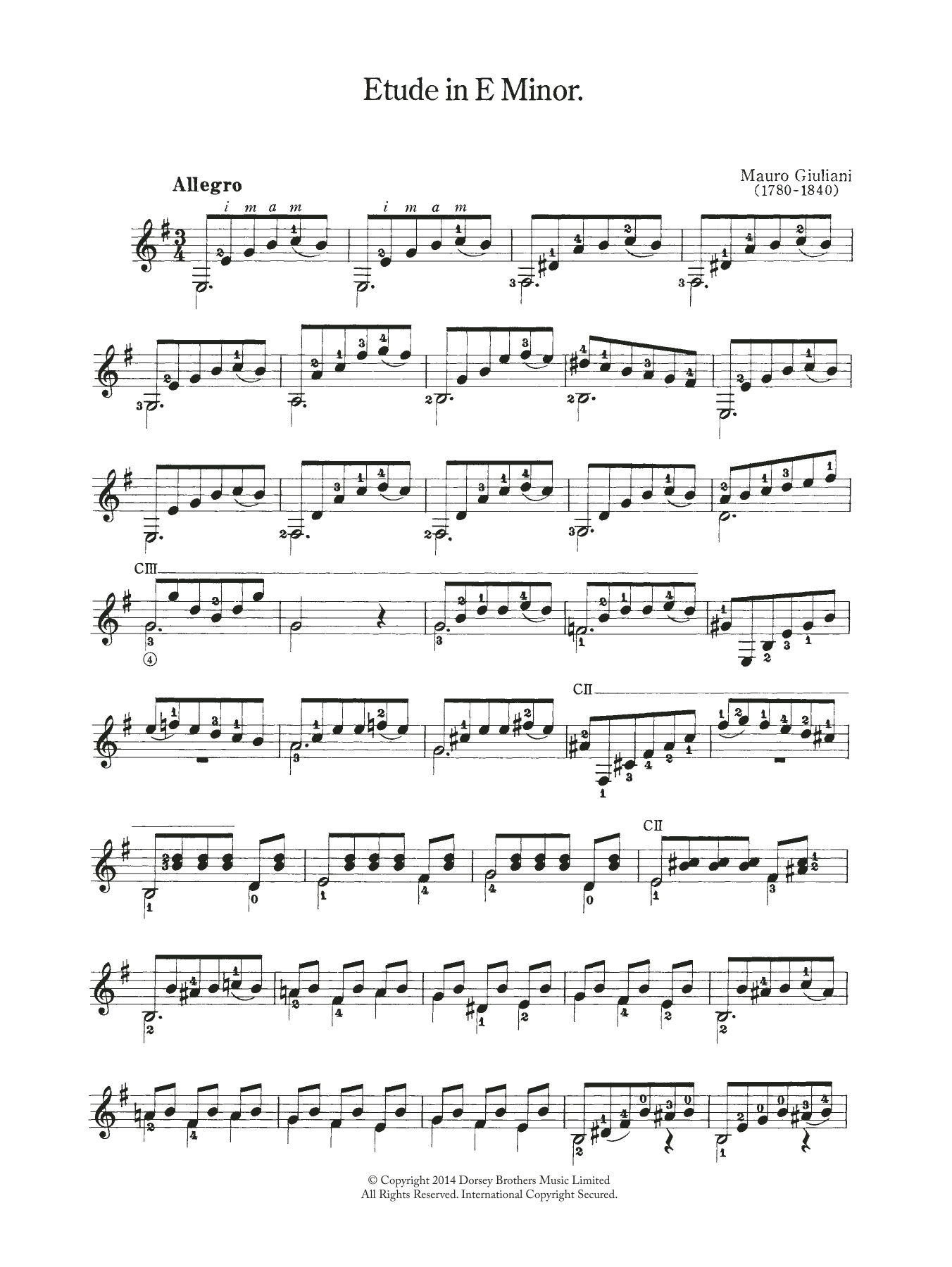Produktbild zu: Etude In E Minor