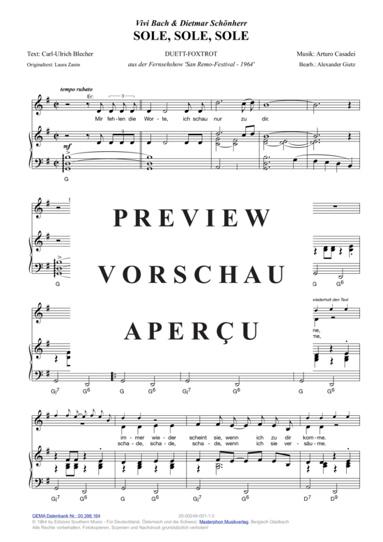 Product gallery: Page 3 of 4 Sole, Sole, Sole , Bach, Vivi & Schönherr, Dietmar, Piano and Voice