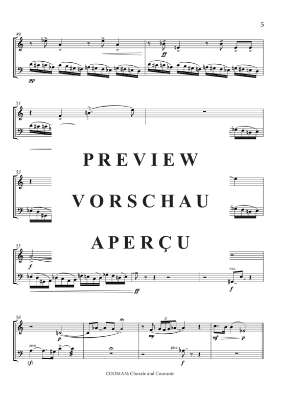 Product gallery: Page 6 of 7 Chorale and Courante , , (trumpet + double bass)