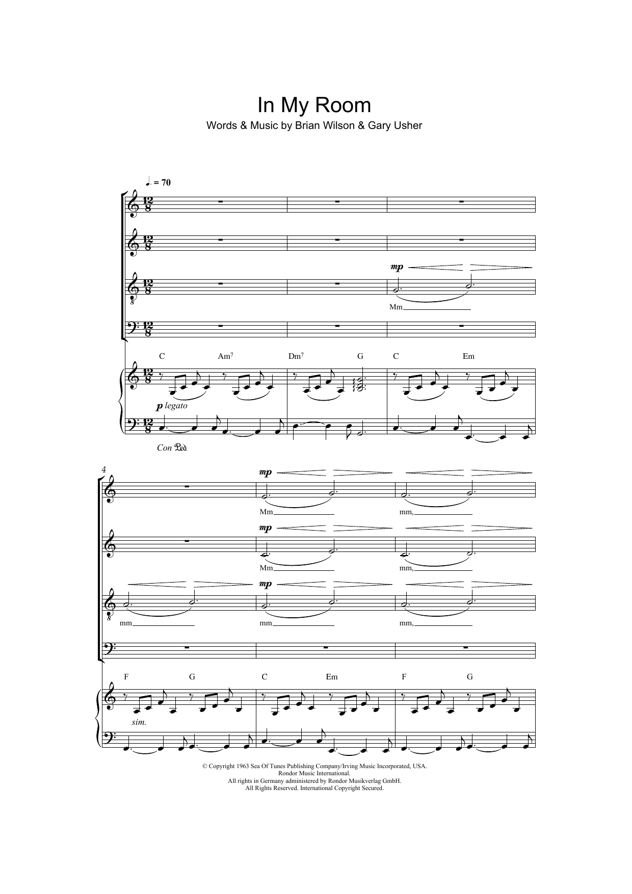 Produktbild zu: In My Room (arr. Jeremy Birchall)