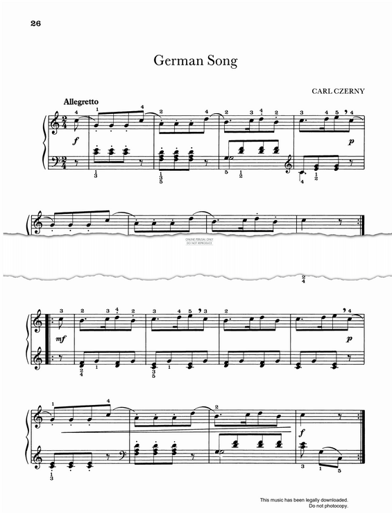 Product gallery: Page 1 of 1 German Song, Carl Czerny