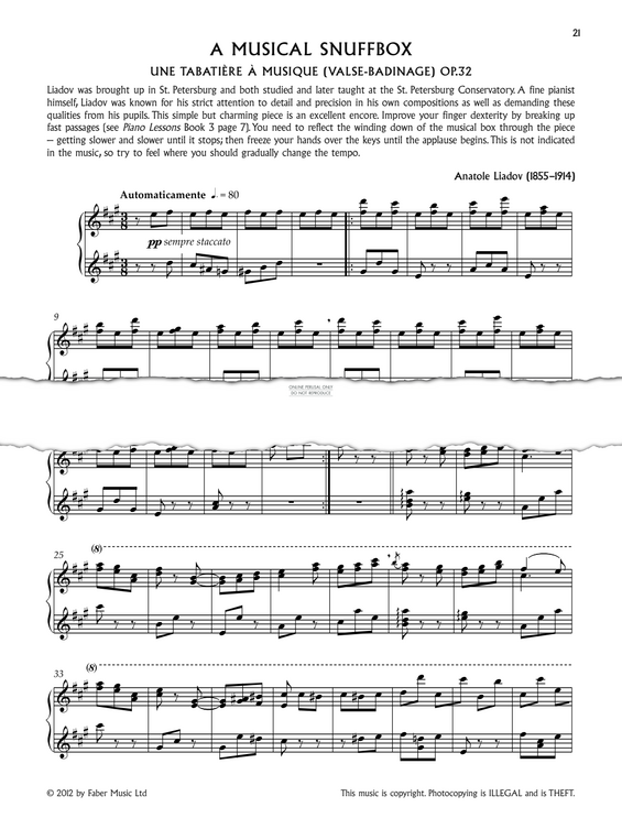 Product picture to: A Musical Snuffbox Op.32