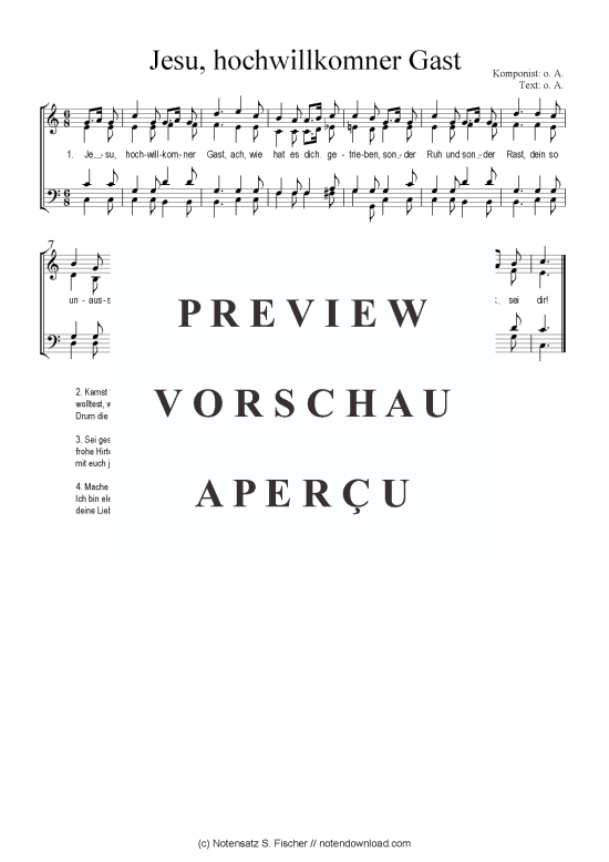 Product picture to: Jesu, hochwillkomner Gast Das geistliche Volkslied