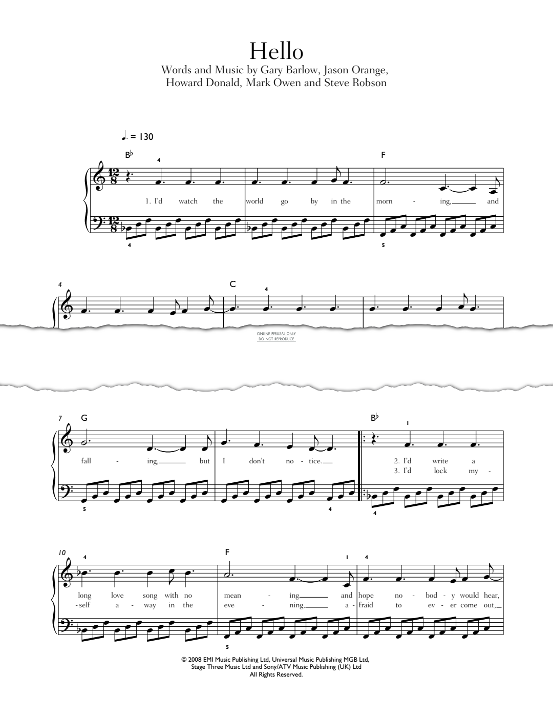 Produktgalerie: Seite 1 von 1 Hello, Take That, Klavier