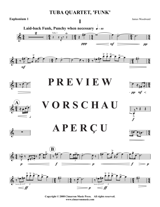 Product gallery: Page 15 of 21 Funk 3 Sätze , , (Tuba Quartet: 2x Baritone, 2xTuba)