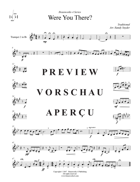 Produktgalerie: Seite 7 von 9 Were You There?, , (2xTrompete in B, Horn in F, Posaune)