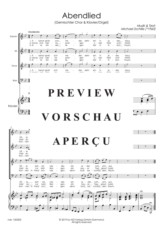 Produktbild zu: Abendlied Michael Zschille