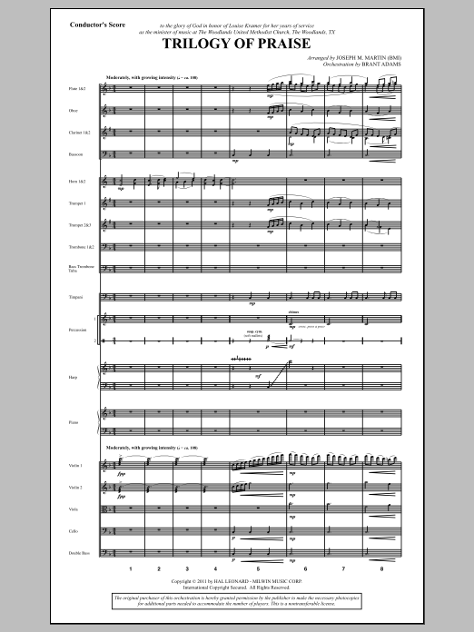 Produktbild zu: Trilogy Of Praise - Full Score