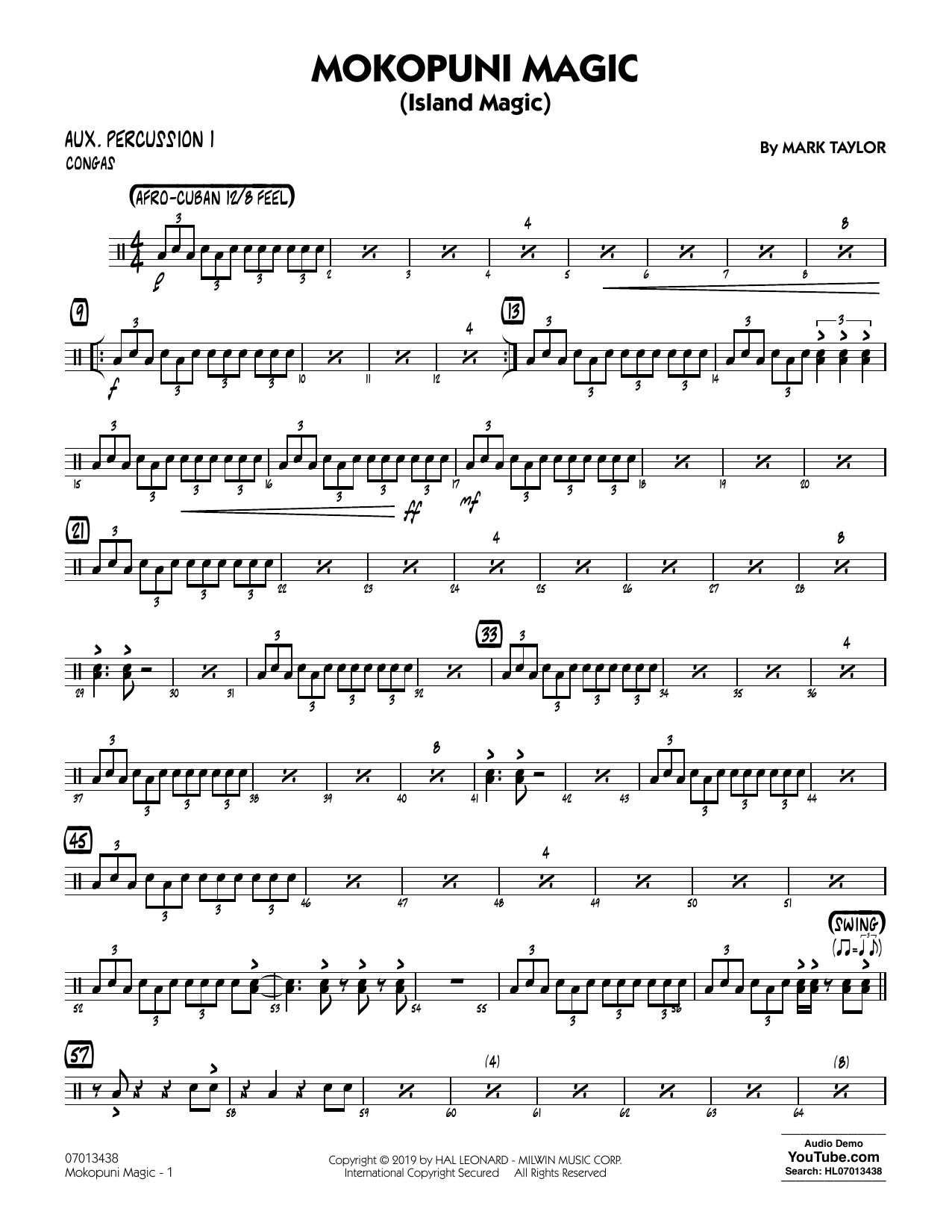 Produktgalerie: Seite 1 von 1 Mokopuni Magic (Island Magic) - Aux. Percussion 1, Mark Taylor