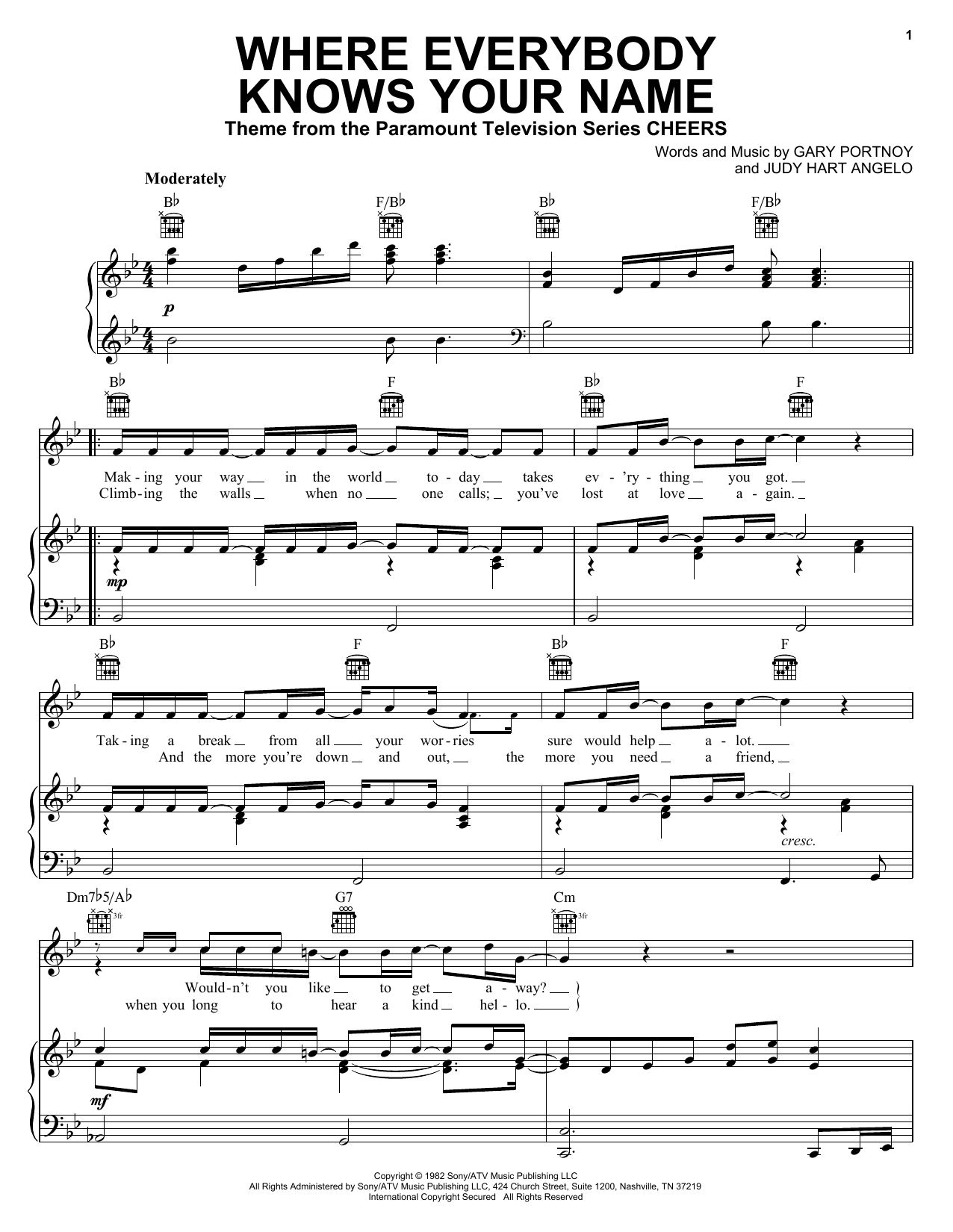 Produktbild zu: Where Everybody Knows Your Name (from Cheers)
