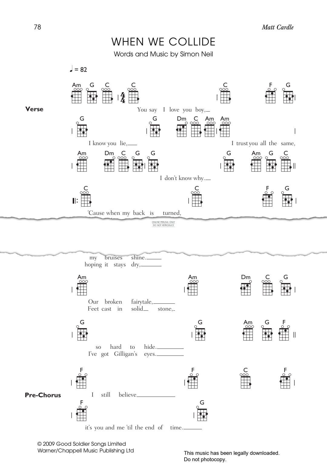 gallery: When We Collide, Matt Cardle, Ukulele