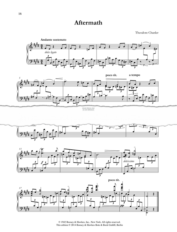 Produktgalerie: Seite 1 von 1 Aftermath, Theodore Chanler, Klavier