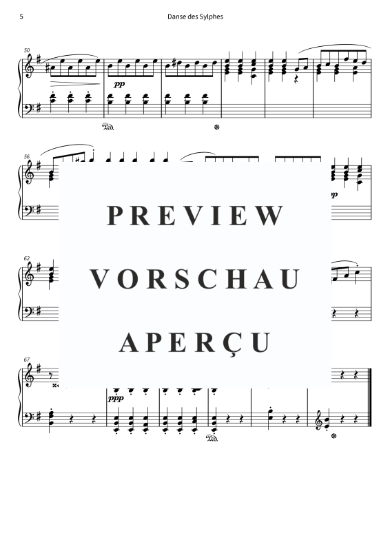 Product gallery: Page 7 of 7 Danse des Sylphes - N° 4 de Pièces lyriques, Livre 1, op. 12, , Piano Solo