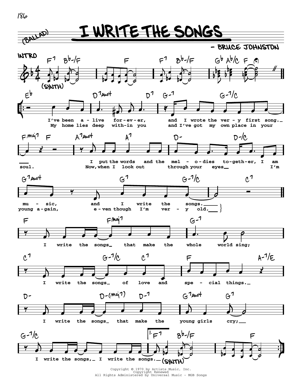 Product picture to: I Write The Songs