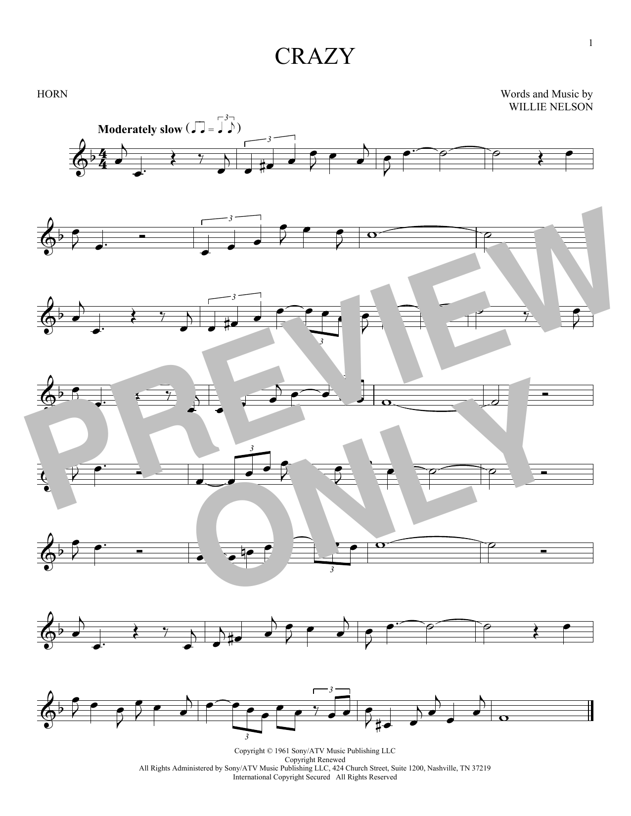 Produktgalerie: Seite 1 von 1 Crazy, Willie Nelson, Horn