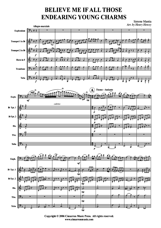 gallery: Believe Me If All Those Endearing Young Charms , , (Bariton/Pos + Brass-Quintett)