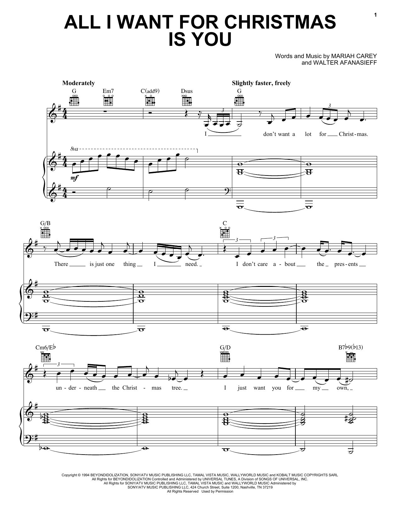 Product picture to:  All I Want For Christmas Is You - Mariah Carey