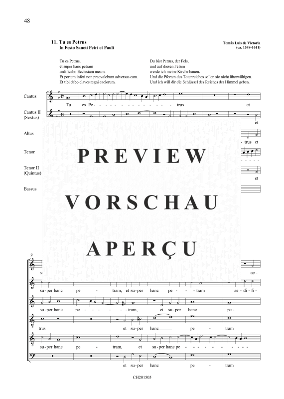 Produktgalerie: Seite 2 von 9 Tu es Petrus / Quodcum ligaveris, , Gemischter Chor 6-stimmig