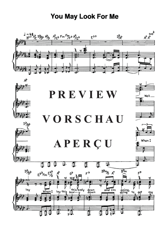 Product gallery: Page 4 of 4 You may look for me , , Piano and Voice