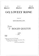 cover: Go, Lovely Rose, Roger Quilter
