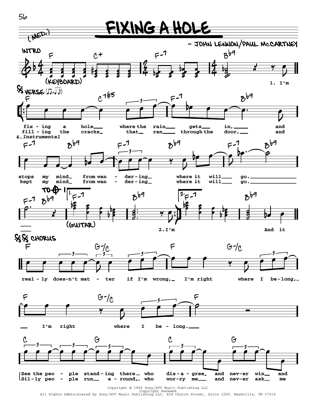 Produktbild zu: Fixing A Hole [Jazz version]