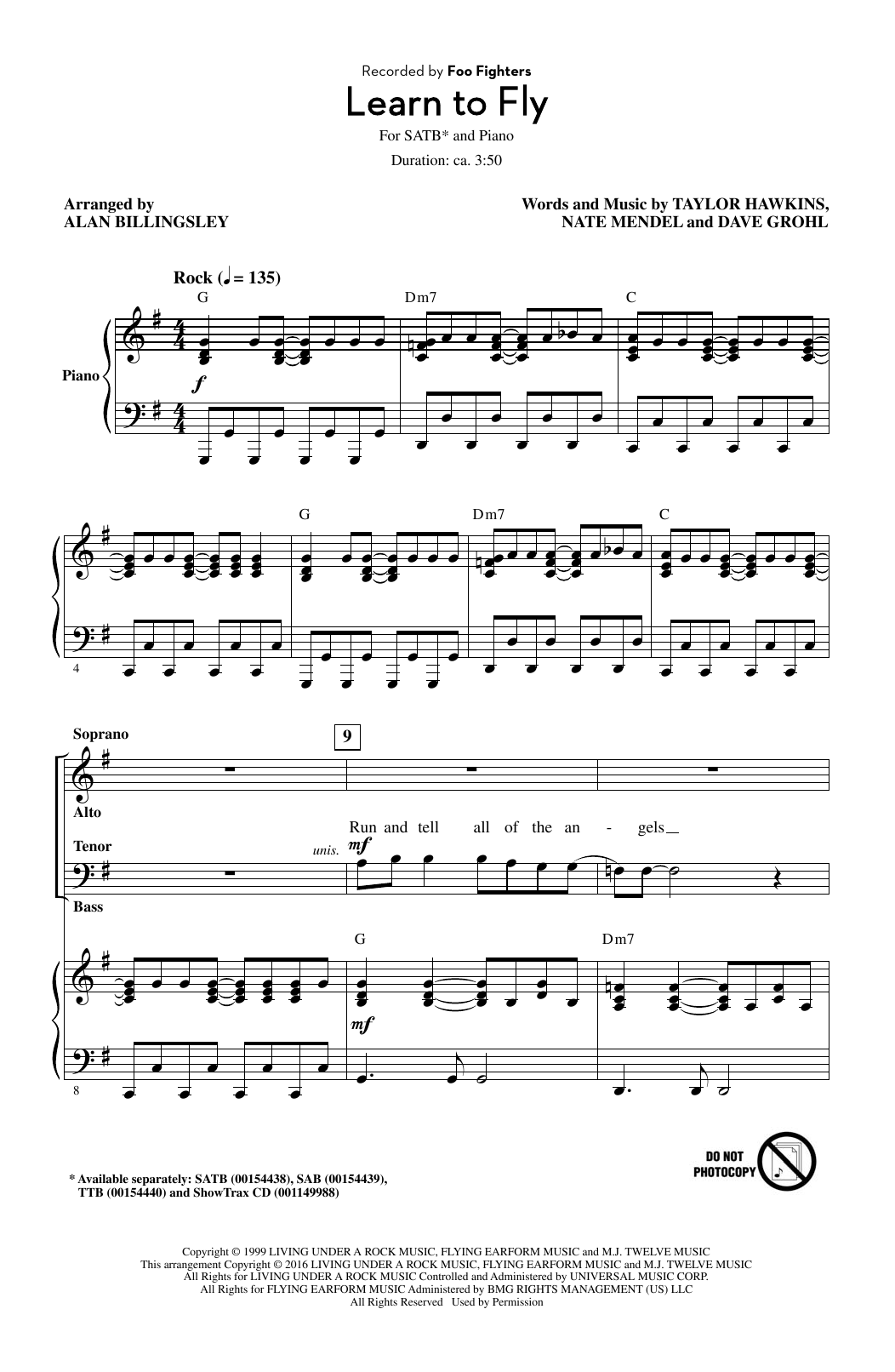Produktgalerie: Seite 1 von 1 Learn To Fly, Alan Billingsley, Chor