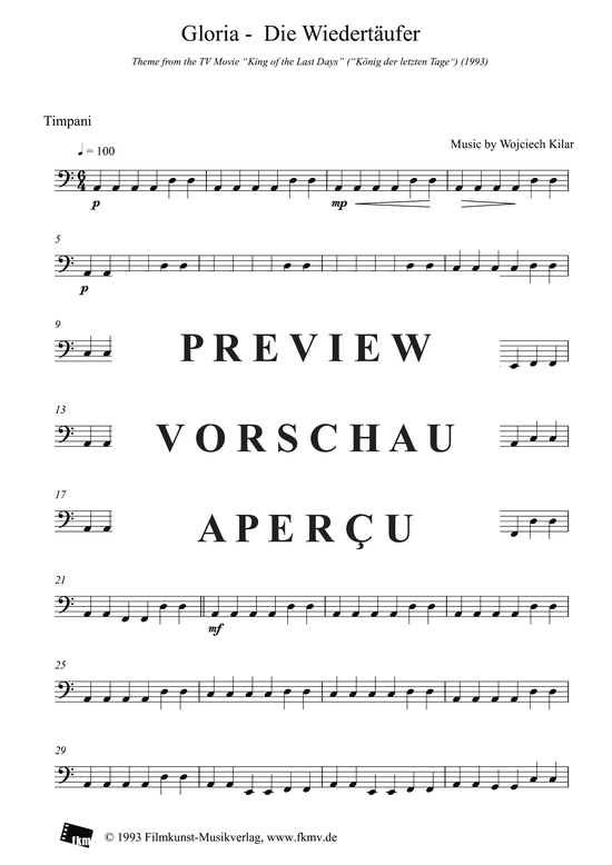 Product gallery: Page 4 of 7 König der letzten Tage - Gloria: Timpani, , Drums