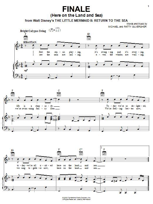Produktbild zu: Finale (Here On The Land And Sea) (from The Little Mermaid II: Return To The Sea)
