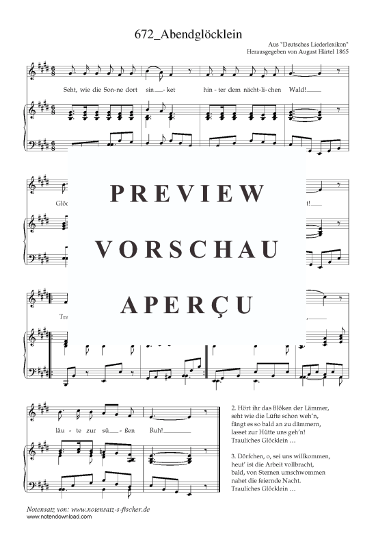 Product picture to: Abendglöcklein Aus "Deutsches Liederlexikon" A. Härtel (1865)