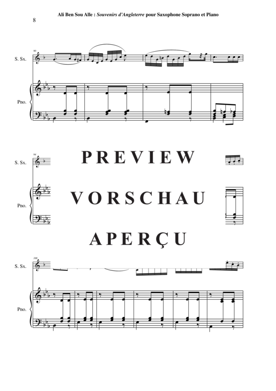 Product gallery: Page 9 of 17 Souvenirs d´Angleterre , , (soprano saxophone + piano)