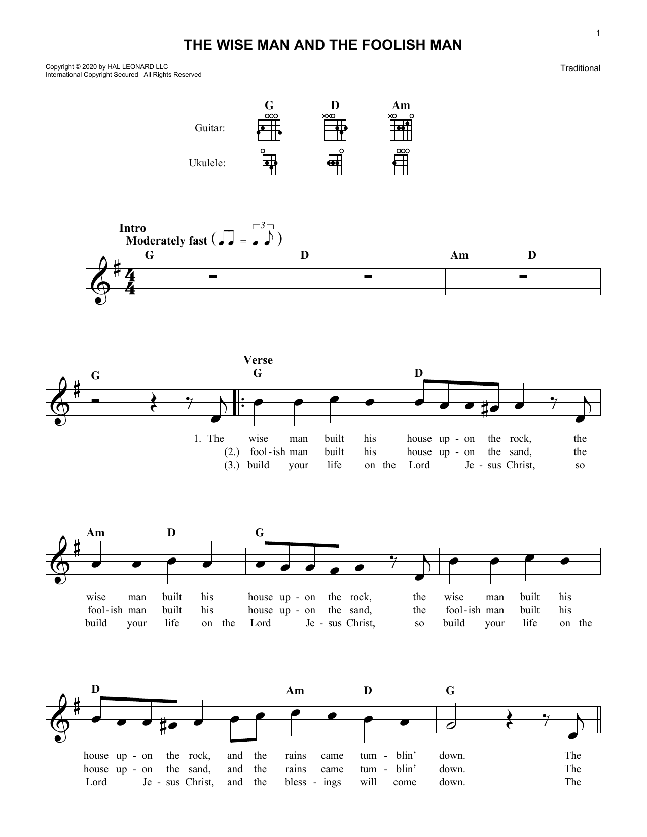 Produktbild zu: The Wise Man And The Foolish Man