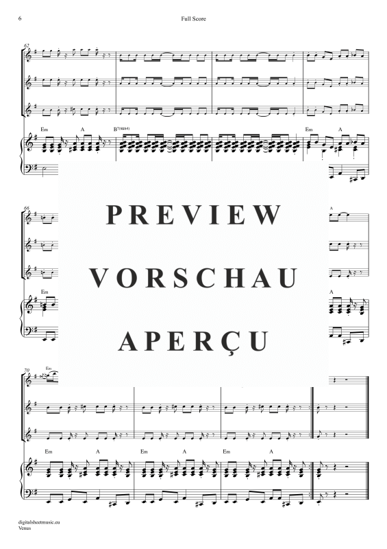 Product gallery: Page 7 of 11 Venus, Shocking Blue, (flute trio + piano)