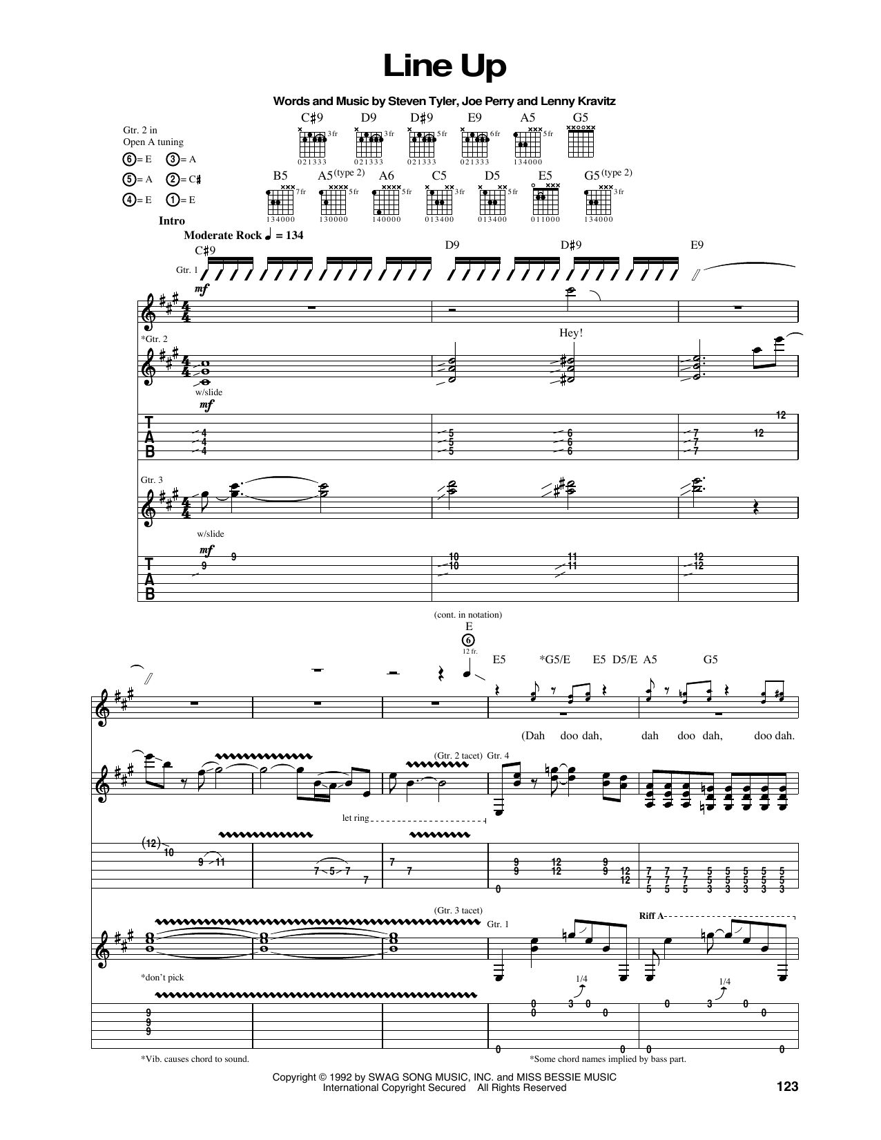 Product gallery: Page 1 of 1 Line Up, Aerosmith