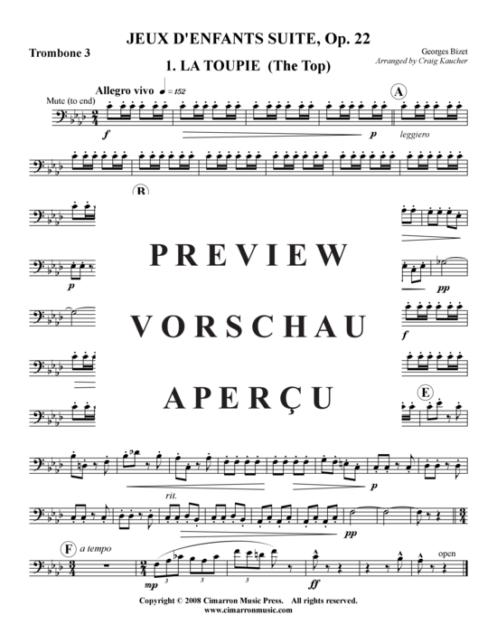 Produktgalerie: Seite 17 von 21 Jeux d'Enfants Suite, 4 Sätze , , (Posaunen-Quartett) 