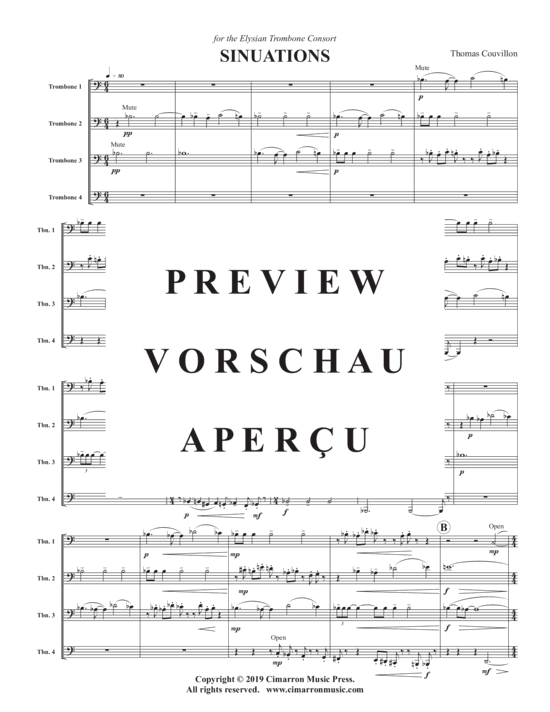 Product gallery: Page 3 of 14 Sinuations , , (Trombone Quartet)