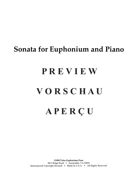 Product gallery: Page 18 of 21 Sonata , , (euphonium + piano)