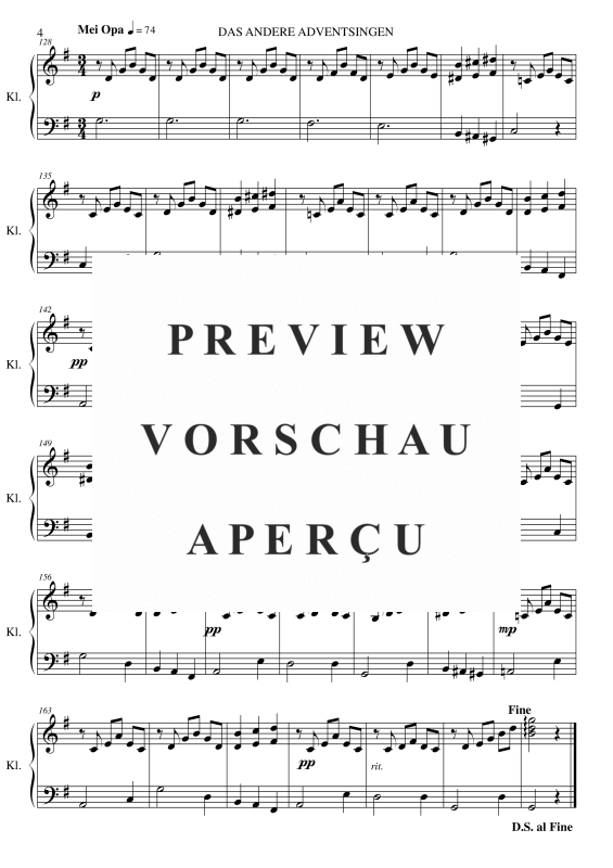 Product gallery: Page 7 of 11 Das andere Adventsingen, , (Mixed ensemble woodwinds, piano and percussion)