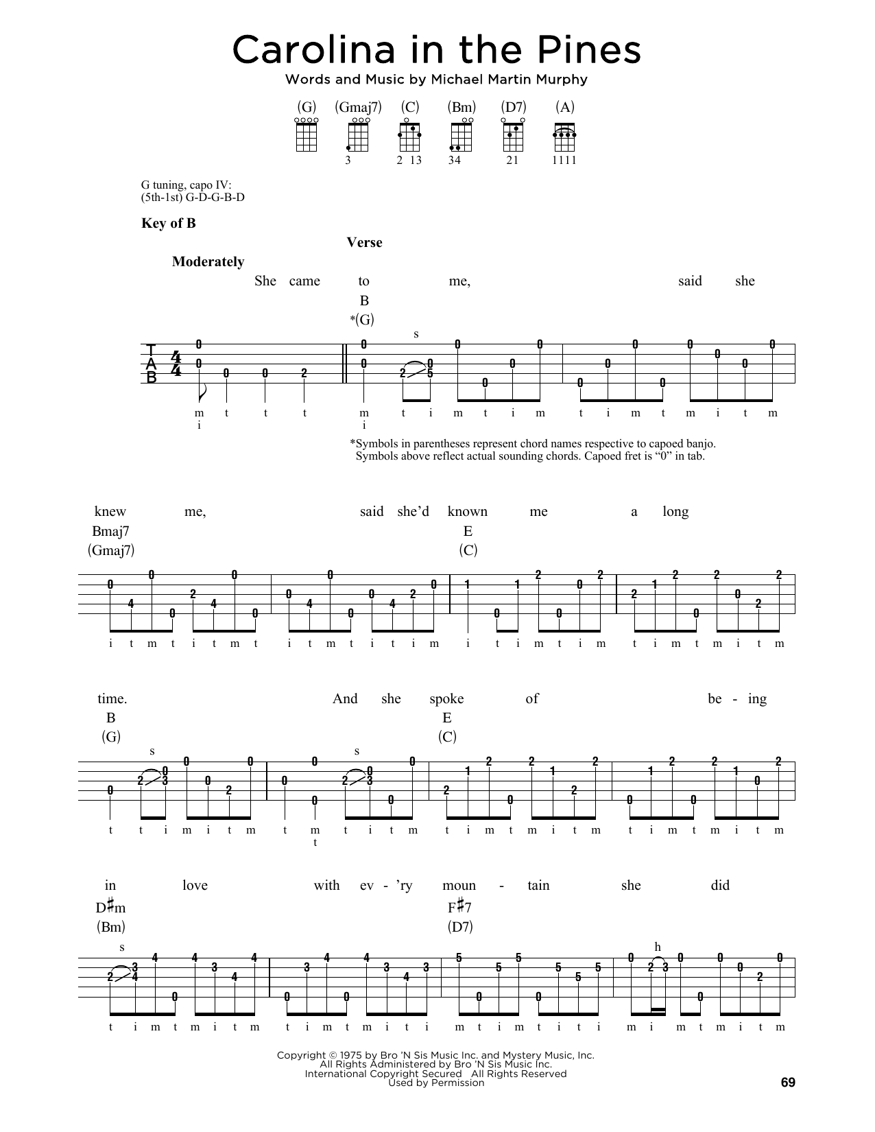 Produktgalerie: Seite 1 von 1 Carolina In The Pines, Michael Martin Murphy, Banjo