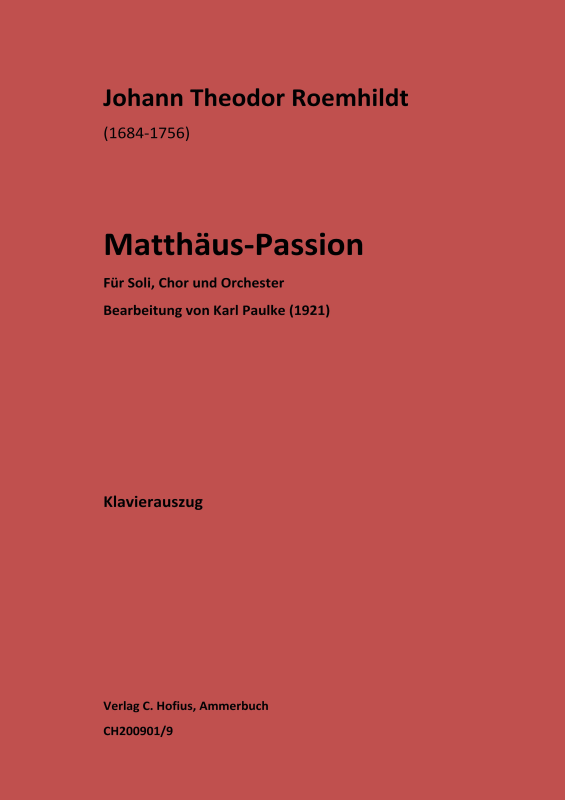 Produktbild zu: Matthäus-Passion 