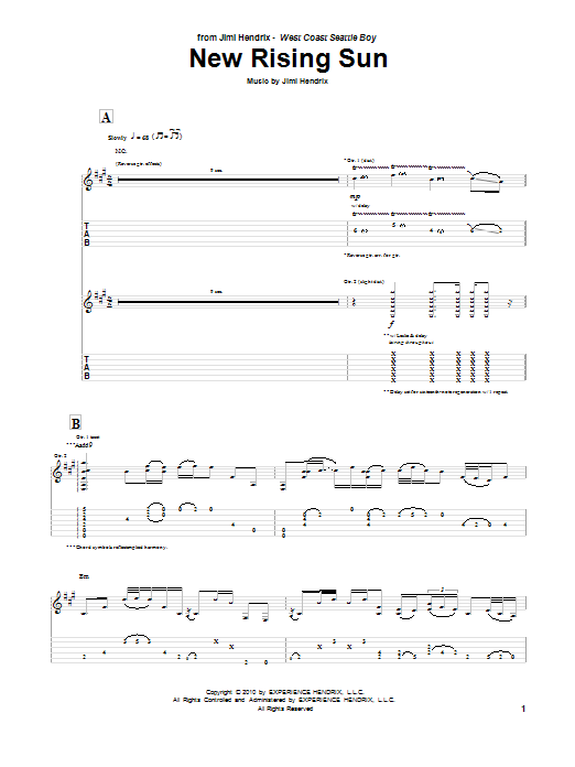 Produktgalerie: Seite 1 von 1 The New Rising Sun, Jimi Hendrix, Gitarre