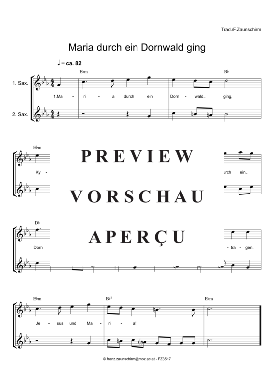 Maria durch ein Dornwald ging 