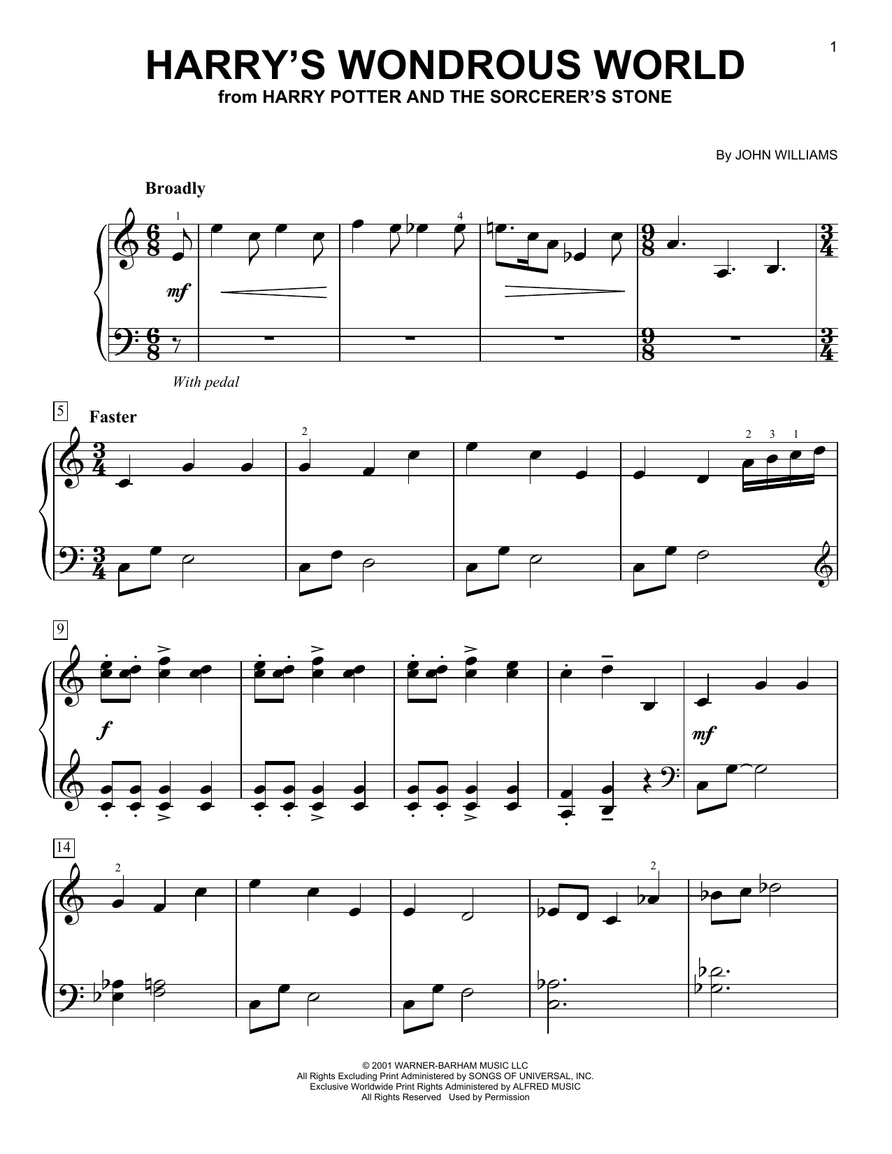 Produktbild zu: Harry's Wondrous World (from Harry Potter And The Sorcerer's Stone)