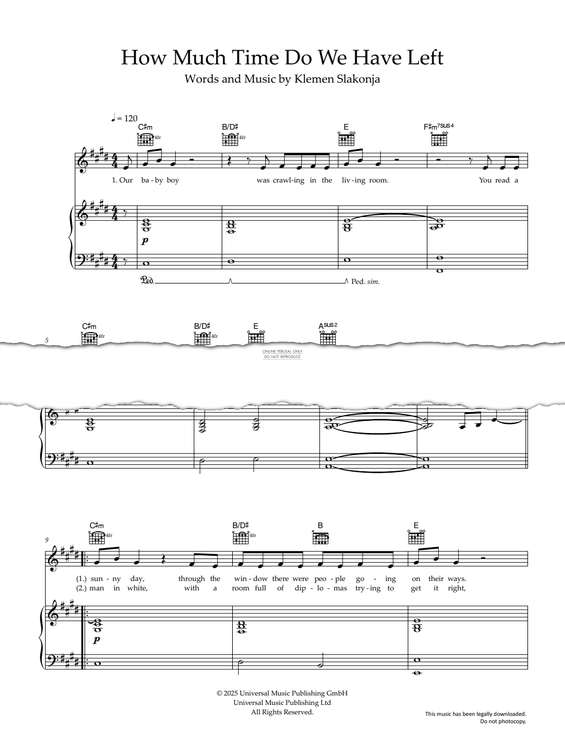 Produktgalerie: Seite 1 von 1 How Much Time Do We Have Left, Klemen, Gesang, Gitarre, Klavier