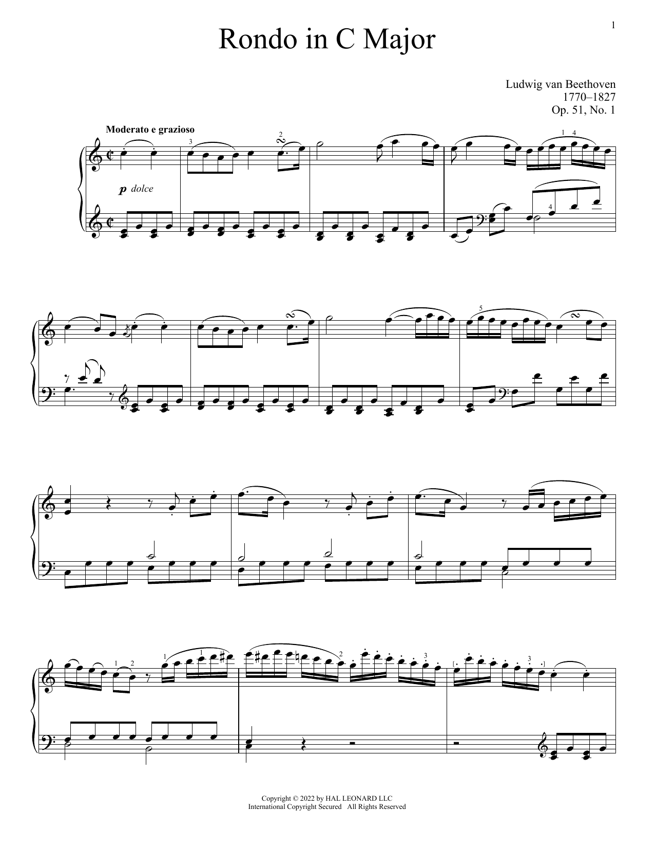 Product picture to: Rondo In C Major, Op. 51, No. 1