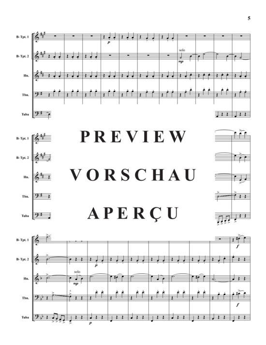 Produktgalerie: Seite 7 von 19 Over the Waves , , (Blechbläserquintett)