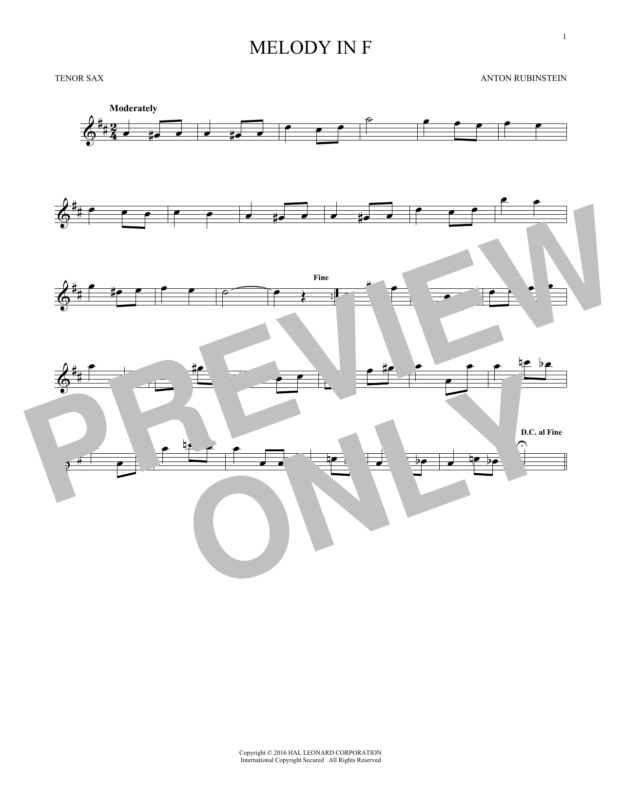 Product gallery: Page 1 of 1 Melody In F, Anton Rubinstein