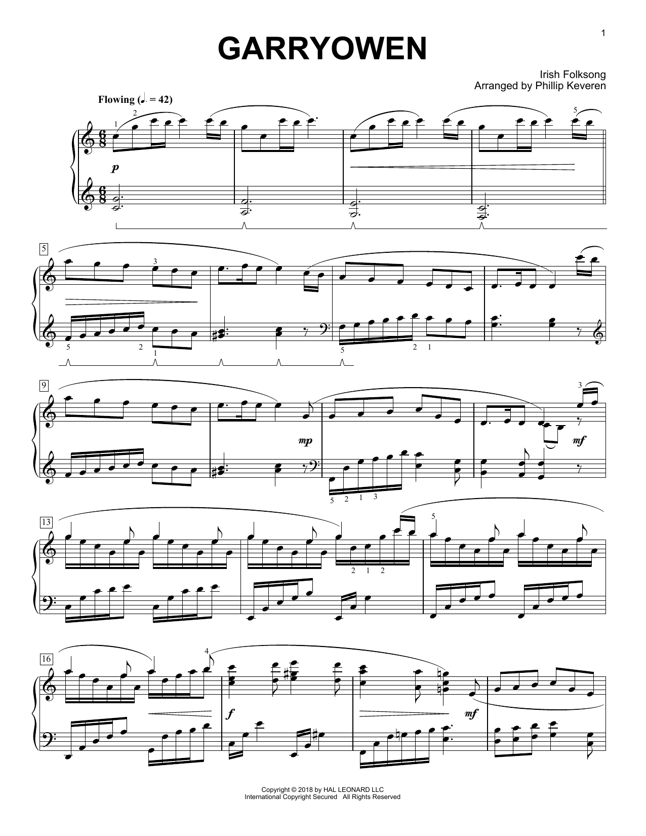 Product picture to: Garryowen [Classical version] (arr. Phillip Keveren)